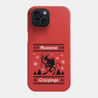 Krampus Ugly Sweater Seasons Creepings Red Phone Case