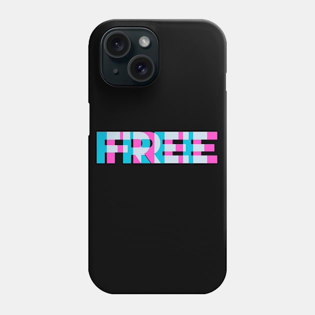 Free - Trippy One Word Optical Illusion Graphic Text Design Phone Case by PerttyShirty