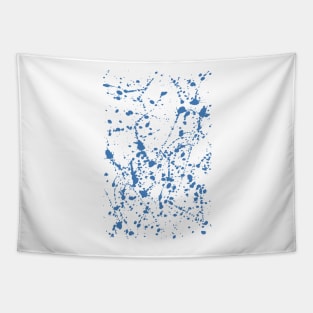 Splat Blue on White Tapestry