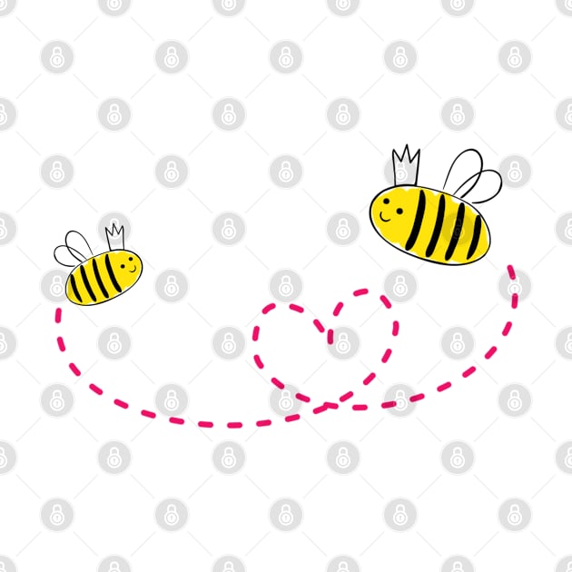 Cute Honey bees design by Sticker deck