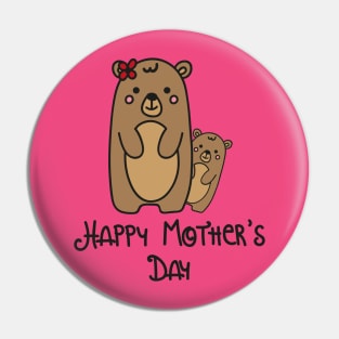 Mother Happy Day Osa Teddy Child Cub Family Pin