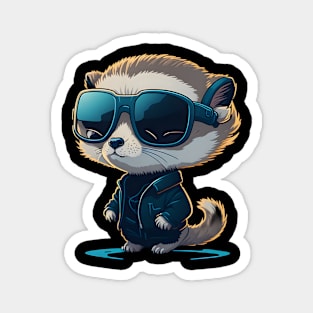 Cute Ferret with Sunglasses Magnet