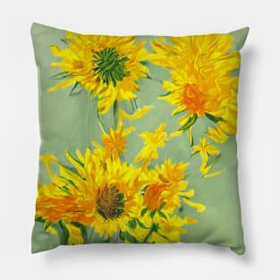 Sunflower Oil Painting Pillow