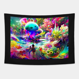 Color Globs | Life Mushrooms Tapestry