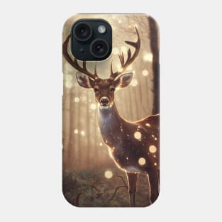 Happy deer at magical forest Phone Case