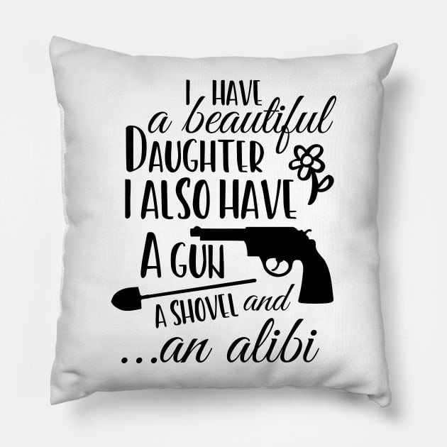 Funny Father's day Pillow by TheBlackCatprints