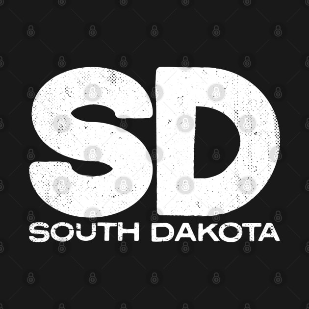 SD South Dakota Vintage State Typography by Commykaze