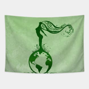 Mother Earth - Grunge Green 02 Tapestry