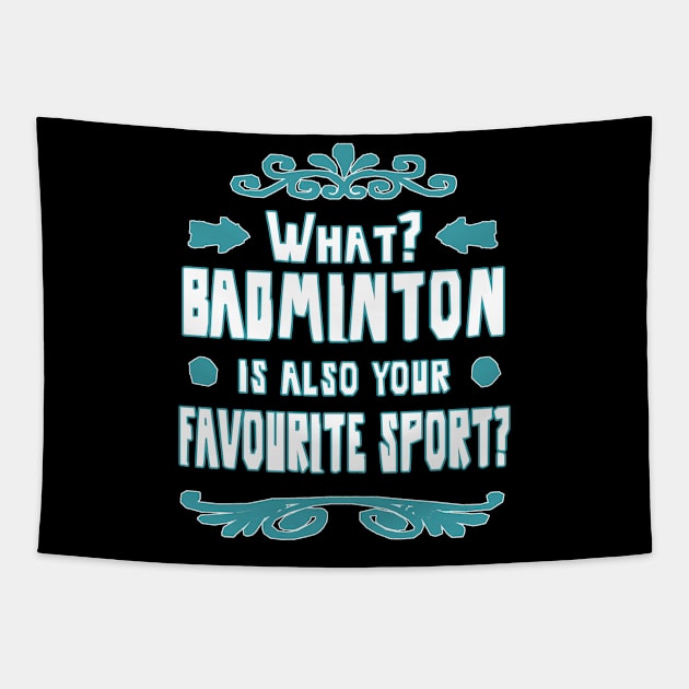 Badminton Racket Tennis Double Tournament Net Tapestry by FindYourFavouriteDesign