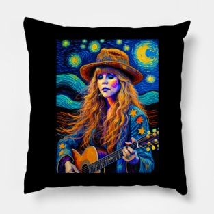 Stevie in Starry night Pillow