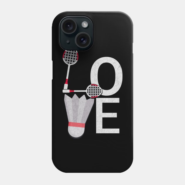 I Love Badminton Phone Case by The Jumping Cart