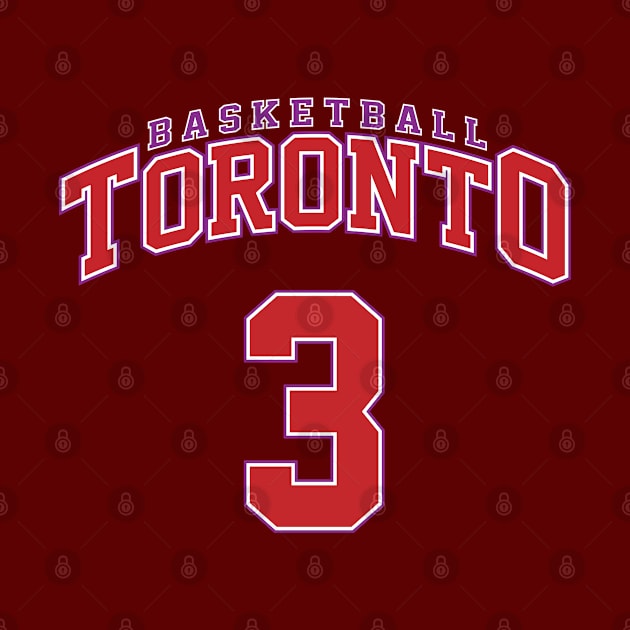 Toronto Basketball - Player Number 3 by Cemploex_Art