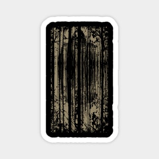 Bigfoot Hiding In Forest Magnet