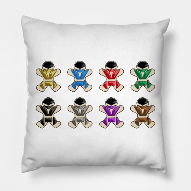 Mortal Kombat Kookie Ninjas Pillow by SteamboatJoe