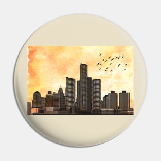 Detroit Skyline Pin