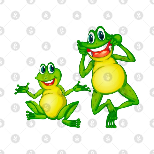 2 Funny frog, graphic style by Sveteroc