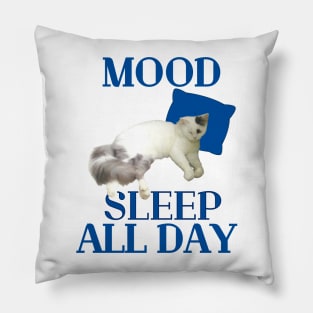 mood : sleep all day Pillow