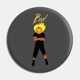 Jack With Flaming Head Pin