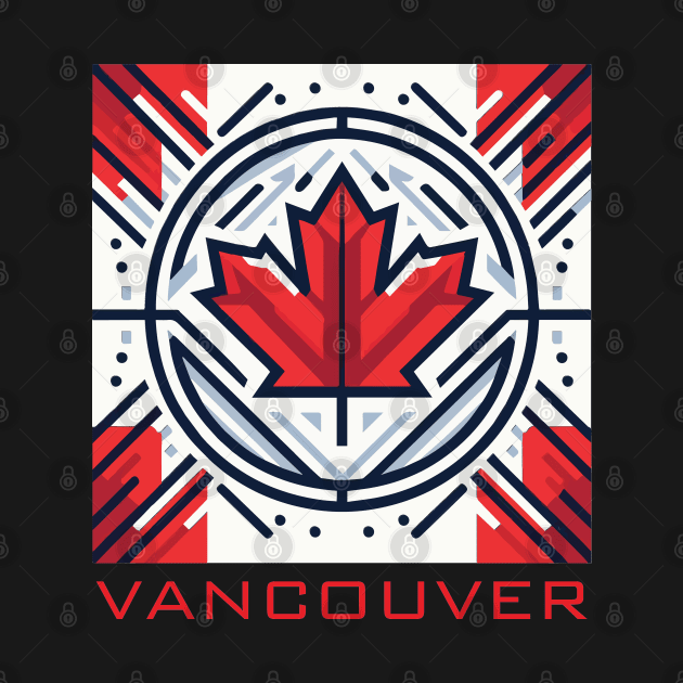 Vancouver BC Canada Flag by Heartsake