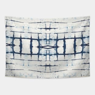 Faded Indigo Shibori Tie Dye Tapestry