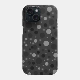 Black and grey circular shades pattern Phone Case