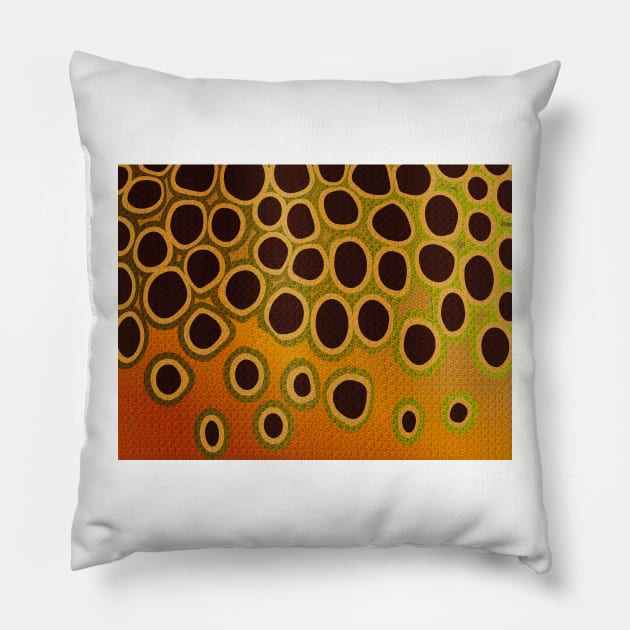 World Wide Trout Camo Pillow by MikaelJenei