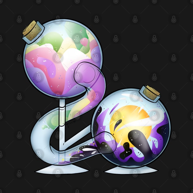 Genderfae And Non-Binary Pride Potion by Qur0w