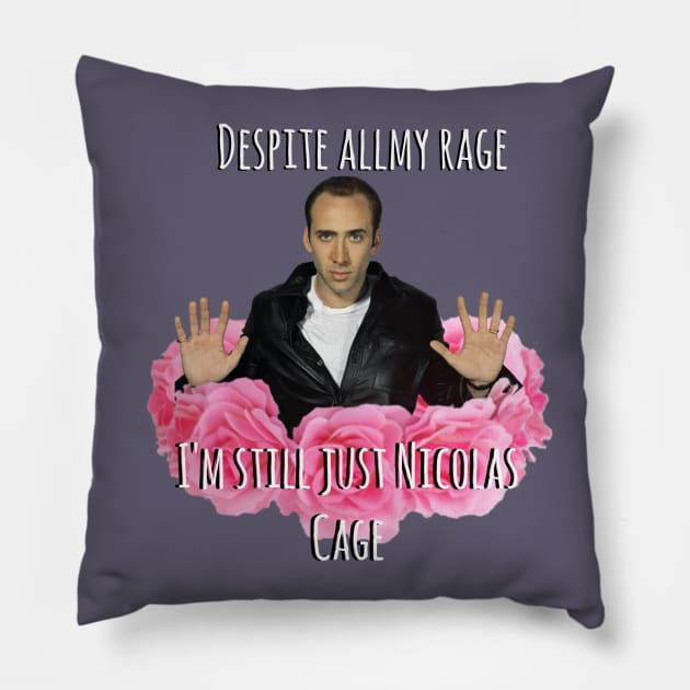 Nicolas Cage Pillow by keriilynne@gmail.com