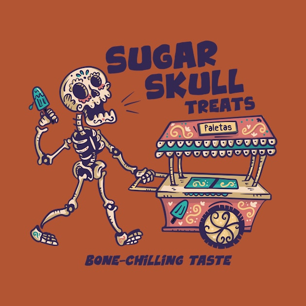 Sugar Skull Treats // Funny Day of the Dead Ice Cream Cart by SLAG_Creative