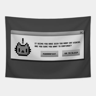 Cat Alert Message -Procrastination Kitty - Funny Geeky Computer Tapestry