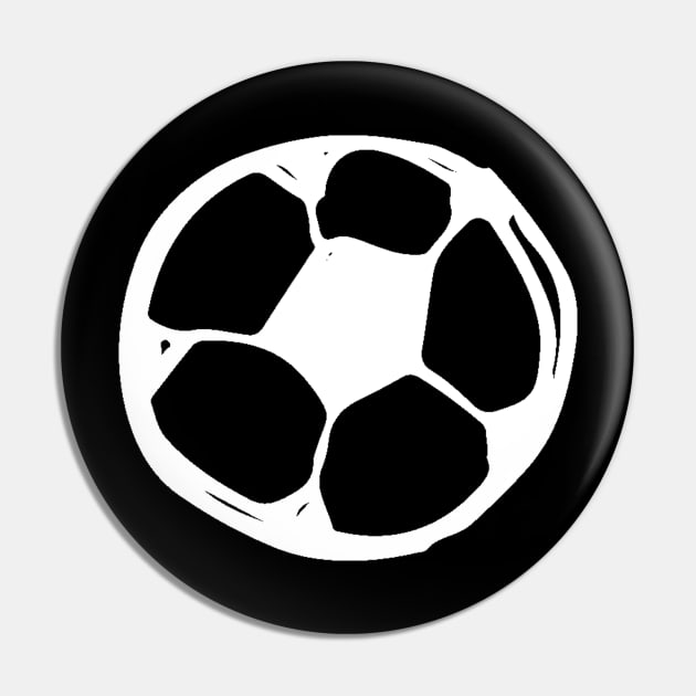 Soccer Ball Doodle Black Pin by Mijumi Doodles