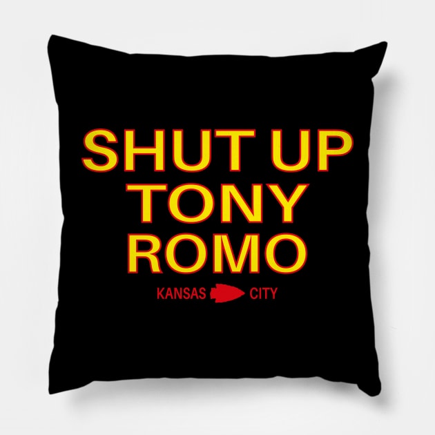 shut up tony romo Pillow by l designs