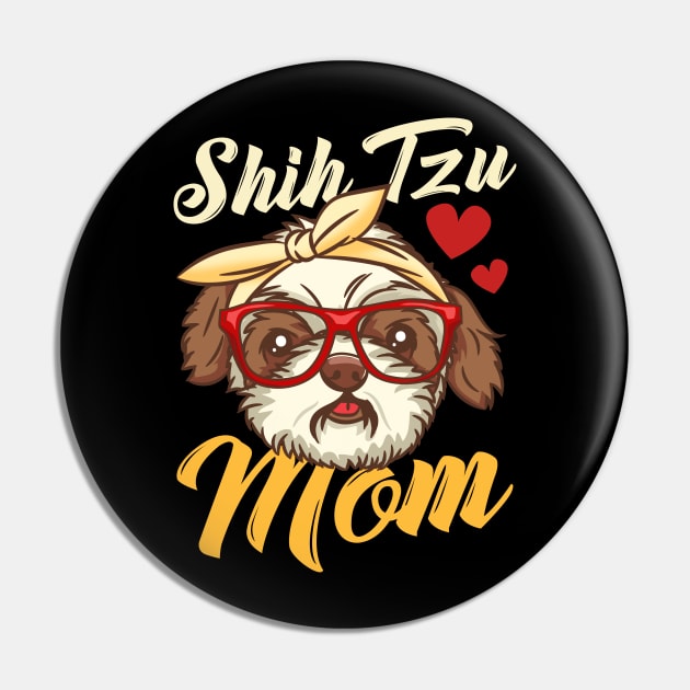 Shih Tzu Mom print for Women Dog Lover Gift Pin by biNutz