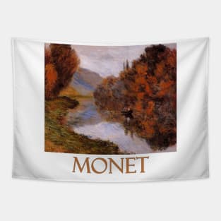 Rowboat on the Seine at Jeufosse by Claude Monet Tapestry