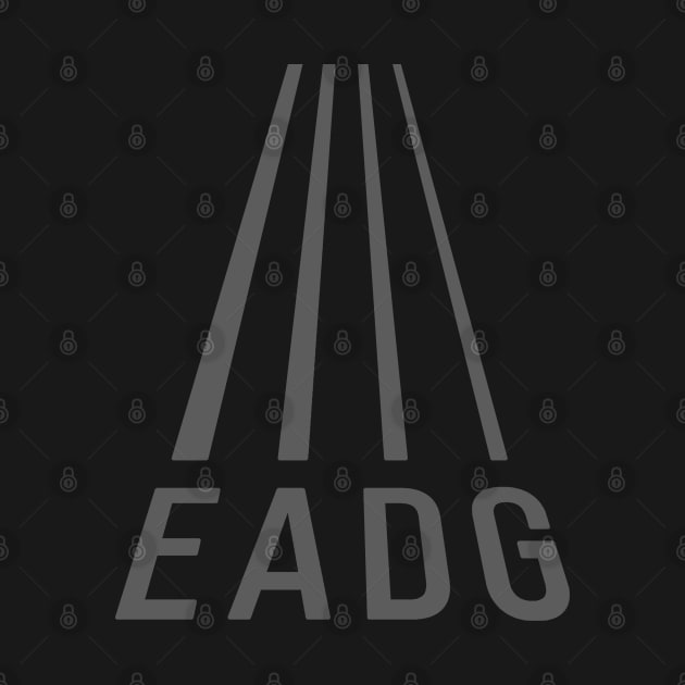 Bass Player Gift - EADG 4 String Bass Guitar Perspective by Elsie Bee Designs