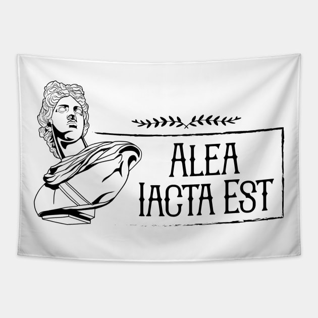 Latin saying - Alea iacta est Tapestry by Modern Medieval Design