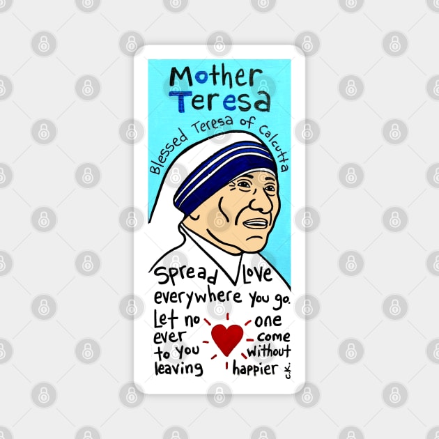 Mother Teresa Magnet by krusefolkart