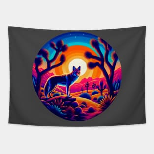 Coyote Sunset Tapestry