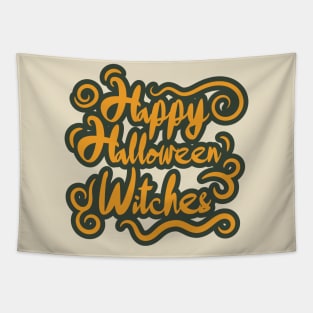 Happy Halloween Witches Tapestry