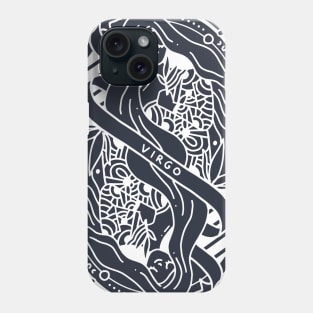 Virgo Astronomical Zodiac with Beautiful Girl Illustration Phone Case