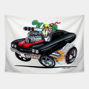 MONSTER MUSCLE Black n Red Vince Crains High Octane Art! Tapestry