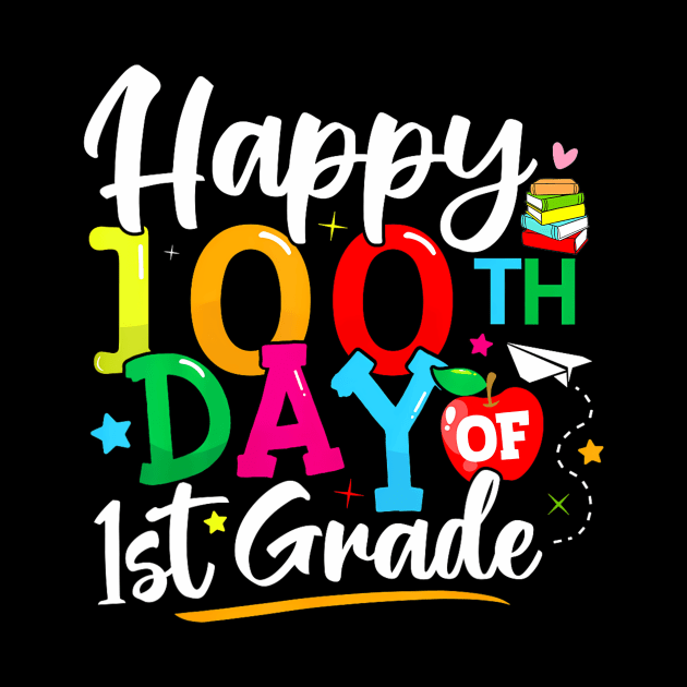 Happy 100Th Day Of First Grade 100 Days Of School Teacher by snownature