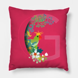 Tropical alphabet G Pillow