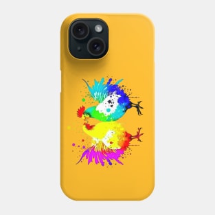 Colorful Chickens Couple Phone Case