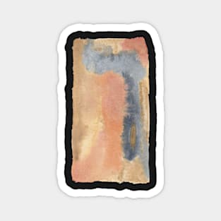 WATERCOLOR ABSTRACT PAINTING IN GOLD, SLATE, & RUST Magnet