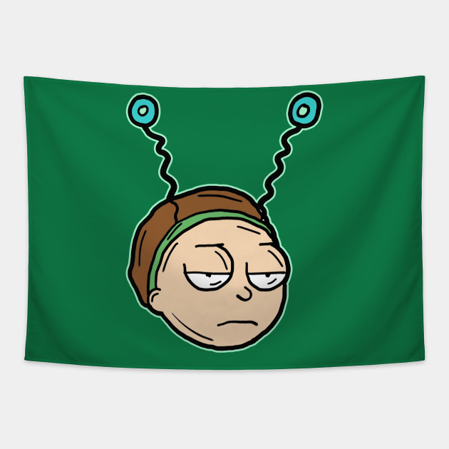 Morty Smith with Alien Antenna Ears from Rick and Morty™ - Rick And Morty -  Tapestry | TeePublic