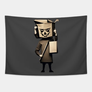 PAPER BAG HEAD Tapestry