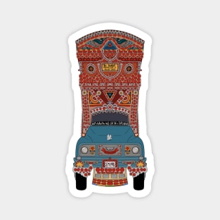 Pakistani Truck Art With Positive Quote Magnet
