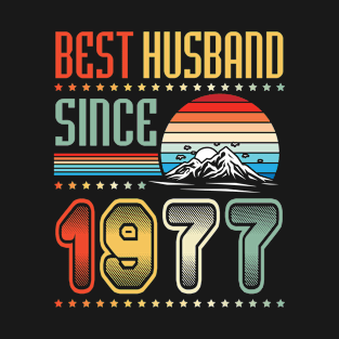 Best Husband Since 1977 Happy Wedding Married Anniversary 43 Years T-Shirt