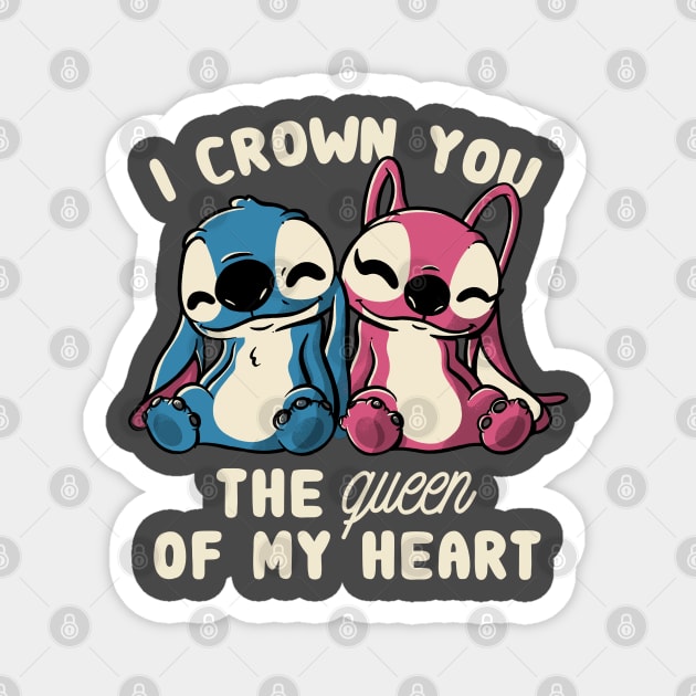 I Crown You The Queen Of My Heart Cute Lover Gift Magnet by eduely